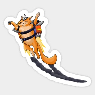 Jetpack Cat Sticker